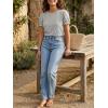 imageCicy Bell Womens Ruffle Short Sleeve T Shirt Summer Casual Crew Neck Tops Loose Fit Basic TeesGrey