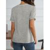 imageCicy Bell Womens Ruffle Short Sleeve T Shirt Summer Casual Crew Neck Tops Loose Fit Basic TeesGrey