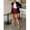 imageCicy Bell Womens Satin Silk Lace Shorts Y2K Micro Mini Shorts Low Rise Coquette Lounge Half Slip French Knickers Pj BottomsWine Red