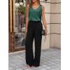 imageCicy Bell Womens Silk Satin Tank Tops V Neck Dressy Casual Camisole Blouses Summer Corporate OutfitsDark Green