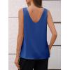 imageCicy Bell Womens Silk Satin Tank Tops V Neck Dressy Casual Camisole Blouses Summer Corporate OutfitsRoyal Blue