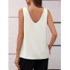 imageCicy Bell Womens Silk Satin Tank Tops V Neck Dressy Casual Camisole Blouses Summer Corporate OutfitsWhite