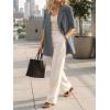 imageCicy Bell Womens Summer Oversized Blazer Short Sleeve Lapel Button Down Business Casual Suit Jackets with PocketsDark Grey
