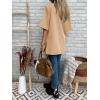 imageCicy Bell Womens Summer Oversized Blazer Short Sleeve Lapel Button Down Business Casual Suit Jackets with PocketsDark Khaki