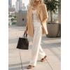 imageCicy Bell Womens Summer Oversized Blazer Short Sleeve Lapel Button Down Business Casual Suit Jackets with PocketsDark Khaki