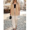 imageCicy Bell Womens Summer Oversized Blazer Short Sleeve Lapel Button Down Business Casual Suit Jackets with PocketsDark Khaki