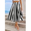 imageCicy Bell Womens Summer Striped Maxi Skirts ALine Elastic Waist Flowy Skirt Beach Vacation OutfitsBlack