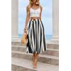 imageCicy Bell Womens Summer Striped Maxi Skirts ALine Elastic Waist Flowy Skirt Beach Vacation OutfitsBlack