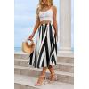 imageCicy Bell Womens Summer Striped Maxi Skirts ALine Elastic Waist Flowy Skirt Beach Vacation OutfitsBlack