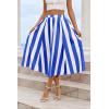 imageCicy Bell Womens Summer Striped Maxi Skirts ALine Elastic Waist Flowy Skirt Beach Vacation OutfitsBlue