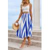 imageCicy Bell Womens Summer Striped Maxi Skirts ALine Elastic Waist Flowy Skirt Beach Vacation OutfitsBlue