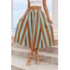 imageCicy Bell Womens Summer Striped Maxi Skirts ALine Elastic Waist Flowy Skirt Beach Vacation OutfitsBrown