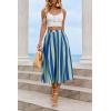 imageCicy Bell Womens Summer Striped Maxi Skirts ALine Elastic Waist Flowy Skirt Beach Vacation OutfitsLight Green
