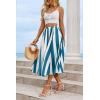 imageCicy Bell Womens Summer Striped Maxi Skirts ALine Elastic Waist Flowy Skirt Beach Vacation OutfitsNavy