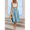 imageCicy Bell Womens Summer Striped Maxi Skirts ALine Elastic Waist Flowy Skirt Beach Vacation OutfitsNavy