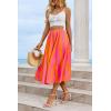 imageCicy Bell Womens Summer Striped Maxi Skirts ALine Elastic Waist Flowy Skirt Beach Vacation OutfitsPink
