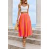 imageCicy Bell Womens Summer Striped Maxi Skirts ALine Elastic Waist Flowy Skirt Beach Vacation OutfitsPink