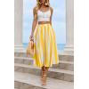 imageCicy Bell Womens Summer Striped Maxi Skirts ALine Elastic Waist Flowy Skirt Beach Vacation OutfitsYellow