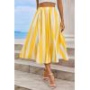 imageCicy Bell Womens Summer Striped Maxi Skirts ALine Elastic Waist Flowy Skirt Beach Vacation OutfitsYellow
