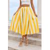 imageCicy Bell Womens Summer Striped Maxi Skirts ALine Elastic Waist Flowy Skirt Beach Vacation OutfitsYellow