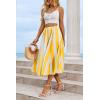 imageCicy Bell Womens Summer Striped Maxi Skirts ALine Elastic Waist Flowy Skirt Beach Vacation OutfitsYellow