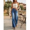 imageCicy Bell Womens Wide Leg Jeans High Waisted Boyfriends Baggy Stretchy Denim Pants with PocketsNavy