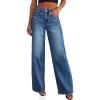imageCicy Bell Womens Wide Leg Jeans High Waisted Boyfriends Baggy Stretchy Denim Pants with PocketsNavy