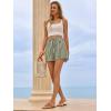 imageAoysky Womens Striped Lounge Shorts High Waisted Drawstring Casual Summer Shorts Color Block Beach Bottoms with PocketsArmy Green
