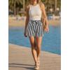 imageAoysky Womens Striped Lounge Shorts High Waisted Drawstring Casual Summer Shorts Color Block Beach Bottoms with PocketsBlack