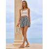 imageAoysky Womens Striped Lounge Shorts High Waisted Drawstring Casual Summer Shorts Color Block Beach Bottoms with PocketsBlack