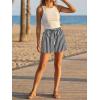 imageAoysky Womens Striped Lounge Shorts High Waisted Drawstring Casual Summer Shorts Color Block Beach Bottoms with PocketsBlack