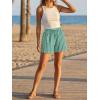 imageAoysky Womens Striped Lounge Shorts High Waisted Drawstring Casual Summer Shorts Color Block Beach Bottoms with PocketsGreen