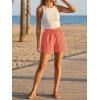 imageAoysky Womens Striped Lounge Shorts High Waisted Drawstring Casual Summer Shorts Color Block Beach Bottoms with PocketsOrange