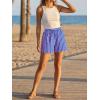 imageAoysky Womens Striped Lounge Shorts High Waisted Drawstring Casual Summer Shorts Color Block Beach Bottoms with PocketsPink