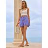 imageAoysky Womens Striped Lounge Shorts High Waisted Drawstring Casual Summer Shorts Color Block Beach Bottoms with PocketsPink