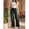 imageCicy Bell Jeans for Women Wide Leg Baggy Stretchy High Waisted Straight Trendy Denim PantsBlack