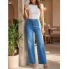 imageCicy Bell Jeans for Women Wide Leg Baggy Stretchy High Waisted Straight Trendy Denim PantsBlue