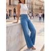 imageCicy Bell Jeans for Women Wide Leg Baggy Stretchy High Waisted Straight Trendy Denim PantsBlue