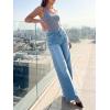 imageCicy Bell Jeans for Women Wide Leg Baggy Stretchy High Waisted Straight Trendy Denim PantsLight Blue