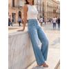 imageCicy Bell Jeans for Women Wide Leg Baggy Stretchy High Waisted Straight Trendy Denim PantsLight Blue