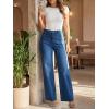 imageCicy Bell Jeans for Women Wide Leg Baggy Stretchy High Waisted Straight Trendy Denim PantsNavy