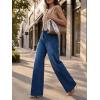 imageCicy Bell Jeans for Women Wide Leg Baggy Stretchy High Waisted Straight Trendy Denim PantsNavy