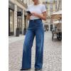 imageCicy Bell Jeans for Women Wide Leg Baggy Stretchy High Waisted Straight Trendy Denim PantsNavy