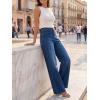 imageCicy Bell Jeans for Women Wide Leg Baggy Stretchy High Waisted Straight Trendy Denim PantsNavy