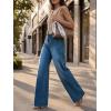 imageCicy Bell Jeans for Women Wide Leg Baggy Stretchy High Waisted Straight Trendy Denim PantsWash Blue