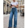 imageCicy Bell Jeans for Women Wide Leg Baggy Stretchy High Waisted Straight Trendy Denim PantsWash Blue