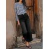 imageCicy Bell Womens Baggy Wide Leg Jeans Cropped High Waisted Stretchy Trendy Loose Capri Denim PantsBlack