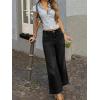 imageCicy Bell Womens Baggy Wide Leg Jeans Cropped High Waisted Stretchy Trendy Loose Capri Denim PantsBlack