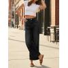 imageCicy Bell Womens Baggy Wide Leg Jeans Cropped High Waisted Stretchy Trendy Loose Capri Denim PantsBlack