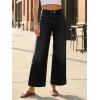imageCicy Bell Womens Baggy Wide Leg Jeans Cropped High Waisted Stretchy Trendy Loose Capri Denim PantsBlack